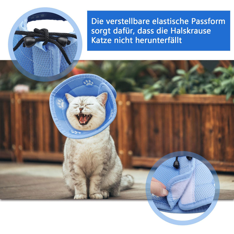 Cat Neck Brace, Adjustable Neck Brace Cat Collar, Recovery Collar Cone Pet Protective Collar for Cats Small Dogs After Surgery and Injuries (S) - PawsPlanet Australia