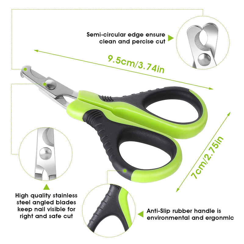 TIESOME Pet Nail Clippers, Professional Pet Trimmer with Guard Bar and Safety Lock Dog Claw Trimmer for Dogs and Cats Paw Care (Green+Black) - PawsPlanet Australia