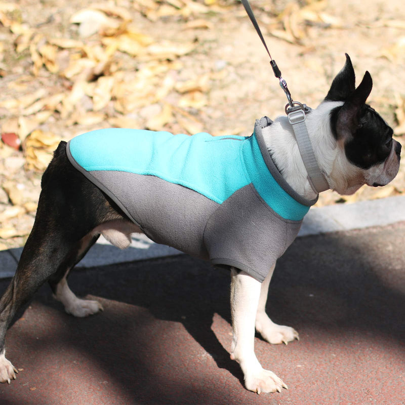 ABRRLO Fleece Dog Jumper Warm Pet Clothes Puppy Jacket Vest Cat Sweater Coat for Small Medium Dogs XS Blue - PawsPlanet Australia