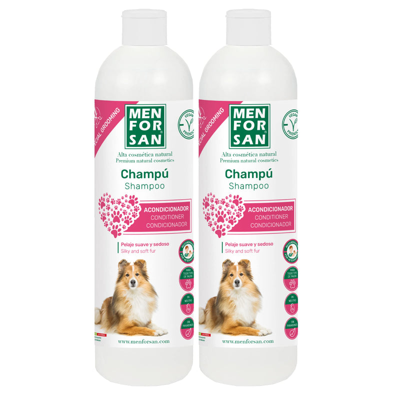 MENFORSAN dog shampoo conditioner 1 liter - pack of 2 - PawsPlanet Australia