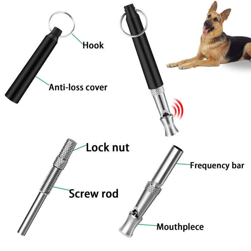 Dog Whistle, Pet Ultrasonic Sound Dog Whistle, Adjustable Lanyard & Frequencies, Used for Play interaction, Recall Repel Training, Professional Dog Whistles to Stop Barking, Comes with Exquisite Bells - PawsPlanet Australia