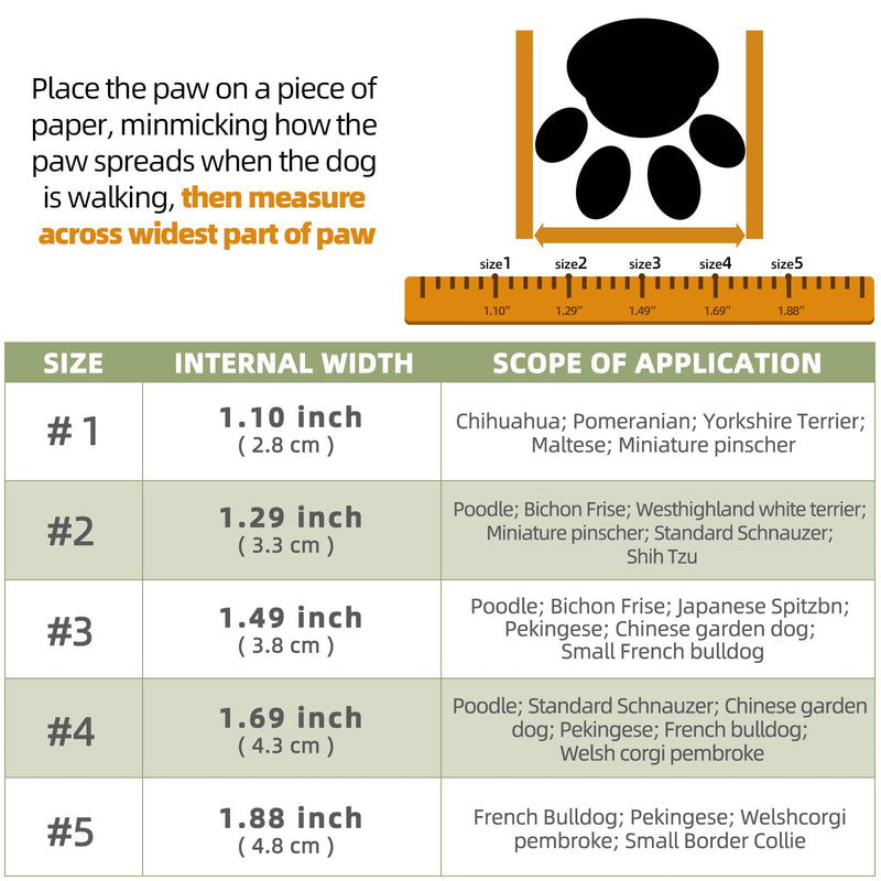 Hcpet Dog Boots Paw Protector, Anti-Slip Breathable Dog Shoes for Small Medium Dogs with Reflective Straps, Waterproof Puppy Booties 4Pcs Army Green 1.10"*1.37" - PawsPlanet Australia