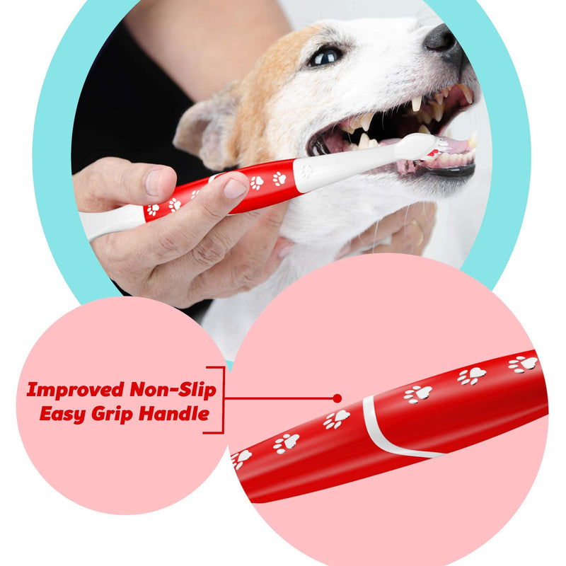 Pet Toothbrush for Dogs, Cats with Soft Bristles - Easy Teeth Cleaning & Dental Care, Non Slip Dual Head Dog Toothbrush - Choose Your Pack (Pack of 1) Pack of 1 - PawsPlanet Australia