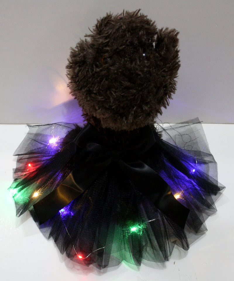 Petitebelle Single Color LED Lighting Puppy Dog Tutu (Black, Small) Black - PawsPlanet Australia