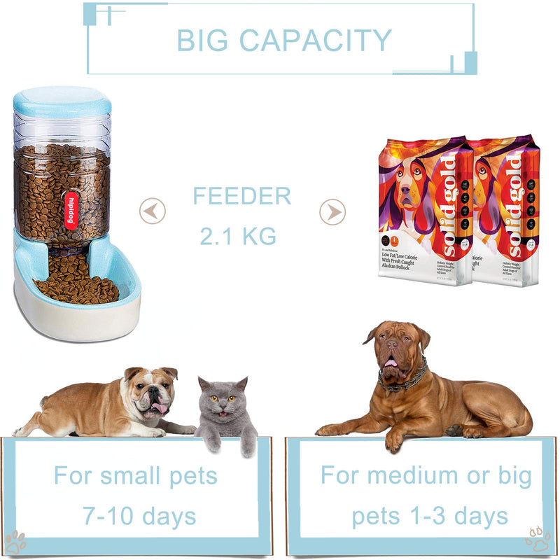 XingCheng-Sport Automatic Pet Feeder Small&Medium Pets Automatic Food Feeder and Waterer Set 3.8L, Travel Supply Feeder and Water Dispenser for Dogs Cats Pets Animals (Blue) blue - PawsPlanet Australia