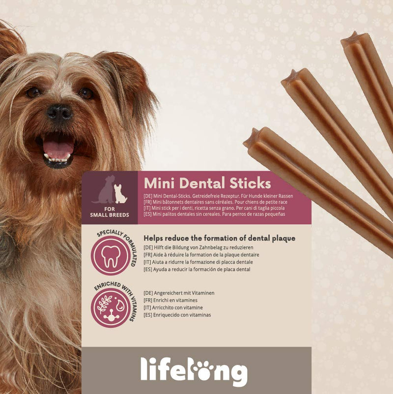 Amazon Brand - Lifelong Grain Free Recipe Mini Dental Sticks for Small Breed dogs -56g*8 - PawsPlanet Australia