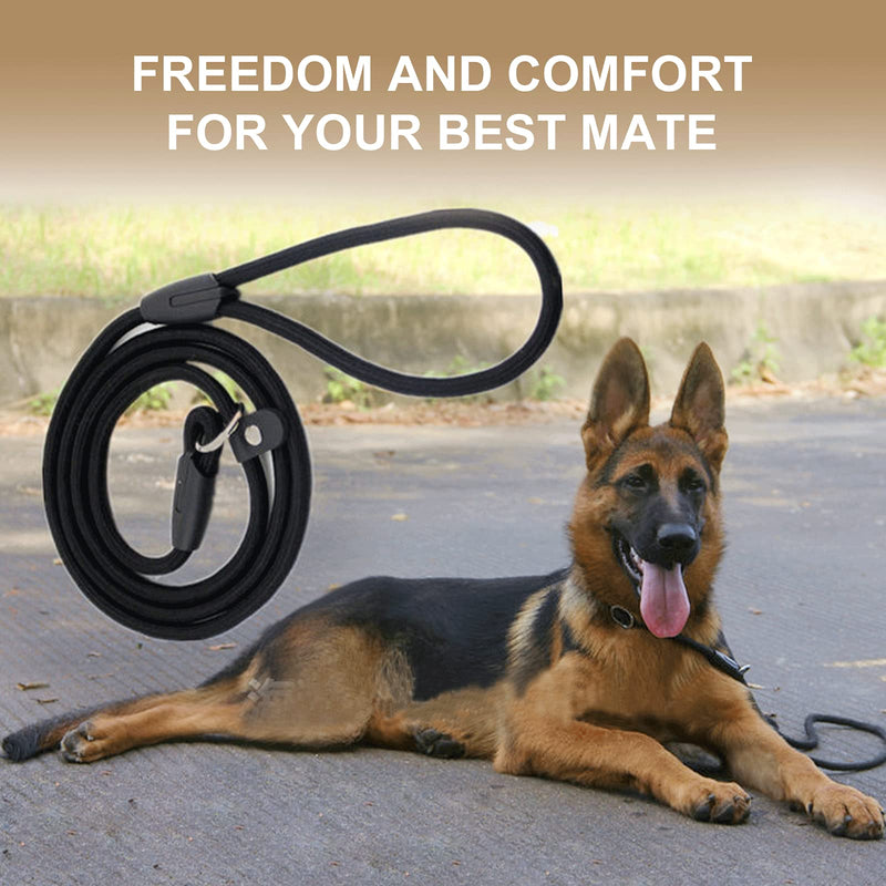 Dog Slip Leads Leash, 4.5FT Durable Puppy Rope Leashes Collar Nylon Dog Training Walking Lead Leashes for Small Medium Dogs (Black) Black - PawsPlanet Australia