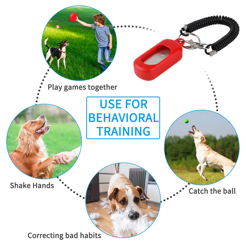 MASBRILL Clicker Training for Dogs, 4 Pack Dog Training Clicker with Wrist Strap,Dog Clicker for Training,Lightweight Easy to Use,Pet Training Clicker for Cats Puppy Bird Horse Behavioral Training - PawsPlanet Australia