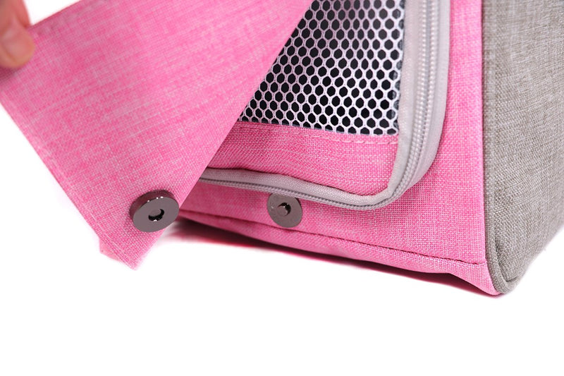 [Australia] - JPTACTICAL Pet Carrier Bag for Dogs or Cats | Pets Carriers with Locking Safety Zippers |Airline Approved Travel Pet Carriers | Perfect for Dogs, Cats, Small Pets Pink 