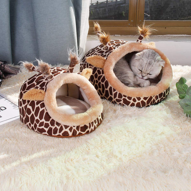 LEFTSTARER Guinea Pig Bed Toy Cage House Accessories Nest Hedgehog Hamster Supplies Sugar Glider Ferret Rat Bed Toy Small pet Animals（1-S） 1-Giraffe - PawsPlanet Australia