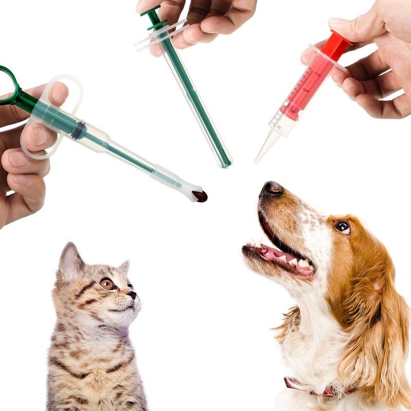 6 Pieces Pet Cat Pill Shooter Dog Syringe Dispenser Soft Tip Puppy Medicine Feeder Piller Popper Silicone Reusable Tablet Medical Feeding Tool for Small Animal - PawsPlanet Australia