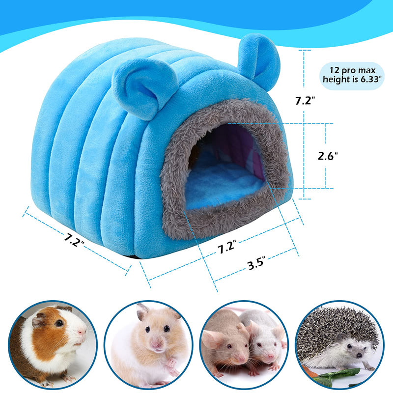 veelleen arm Guinea Pig Bed, Guinea Pig Hideout, Hedgehog Bed, cave Bed for Small Animals Like Guinea Pigs, Hedgehogs, Ferrets, Dwarf Rabbits, Rats, Bunnies, Chinchillas and Syrian Hamsters Blue - PawsPlanet Australia