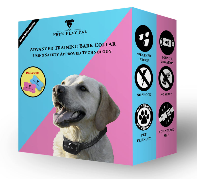 Pet's Play Pal Bark Collar | Anti Barking Dog Collars | Barking Collars For Small Dogs Medium Dogs Large Dogs | Stop Dog Barking Device | Dog Barking Deterrent | Stop Dogs Barking Vibrating Dog Collar - PawsPlanet Australia