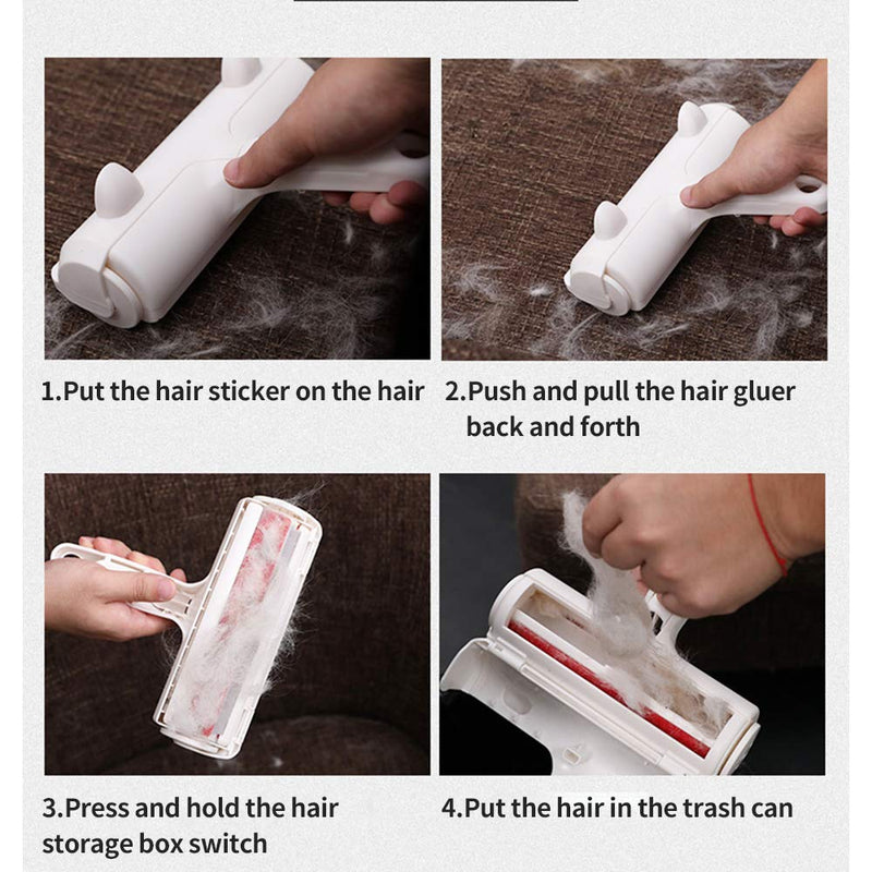 Sungkeen Reusable Pet Hair Remover Roller for Furniture, Easy to Clean Pet Hair Removal - Remove Dogs, Cats and other Pet Hairs (Red) Red - PawsPlanet Australia