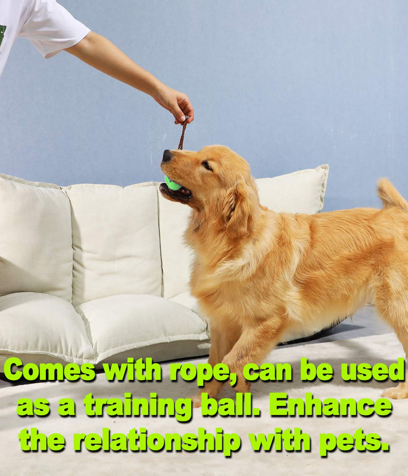 [Australia] - USWT Dog Treat Toy Food Dispensing Training Ball,Tooth Cleaning Chew Toy for Small Medium Dogs IQ Interactive Puppy Depressing Toys,Pet Bad Breath Cleaning Toy Green 