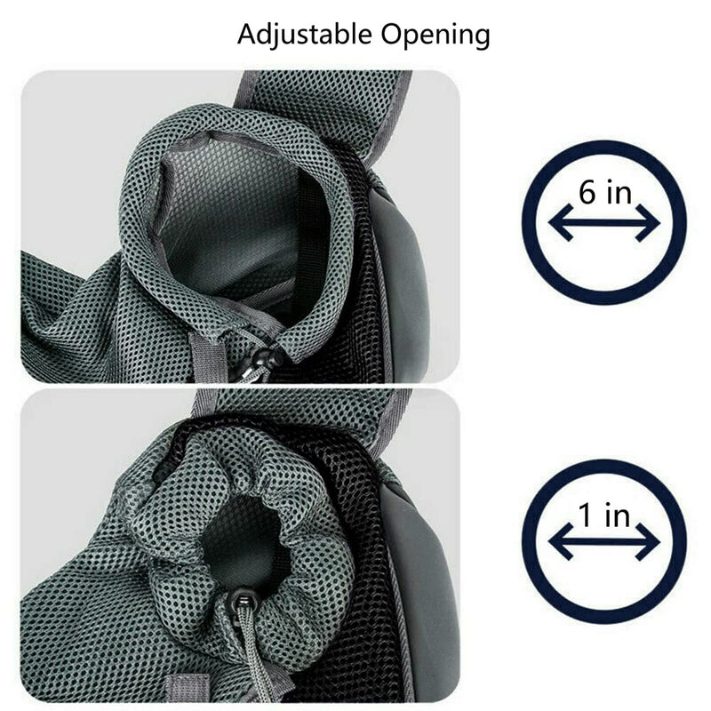 Kucehiup Dog Sling Carrier for Small Dogs Cat Carrier Breathable Mesh Hand-Free Bag(Fits Approximately 3 lbs to 6 lb Pets) Black - PawsPlanet Australia