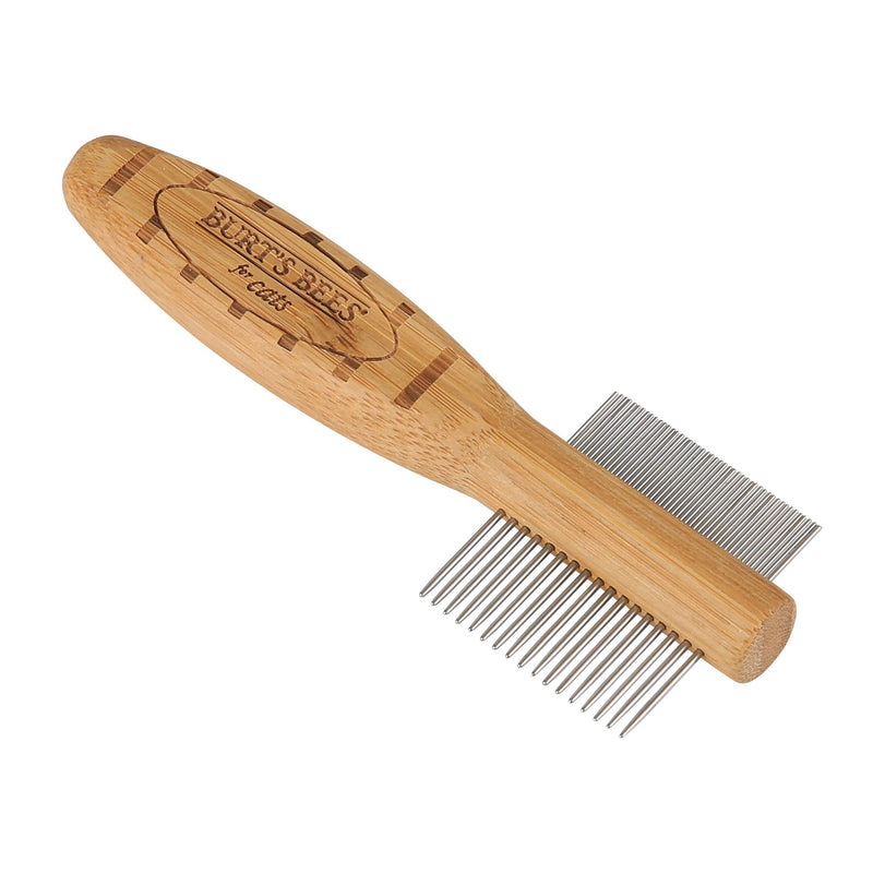 Burt's Bees for Pets 2-in-1 Double Sided Cat Comb | Flea Cat Comb Removes Fleas, Tangles and Matted Fur | Regular Cat Comb is Ideal for Matted Cat Hair (FF12799) - PawsPlanet Australia