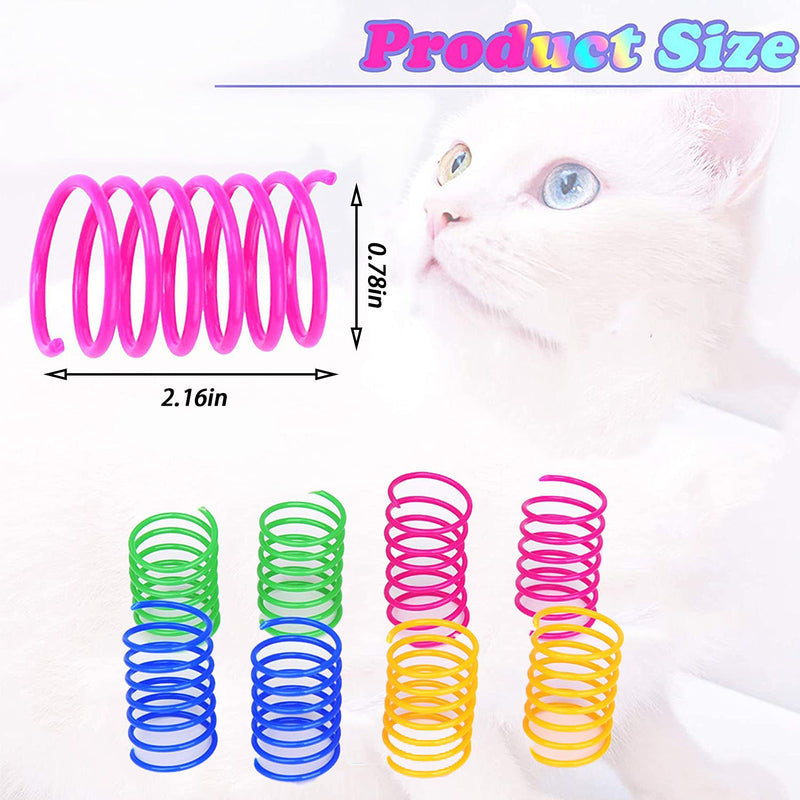 KAYUSITER Cat Toys Set Spiral Springs Assorted Cat Balls Crinkle Furry Cat Mouse Catnip Fish Toys Catnip for Cats Kittens Interactive 60 Piece Set - PawsPlanet Australia