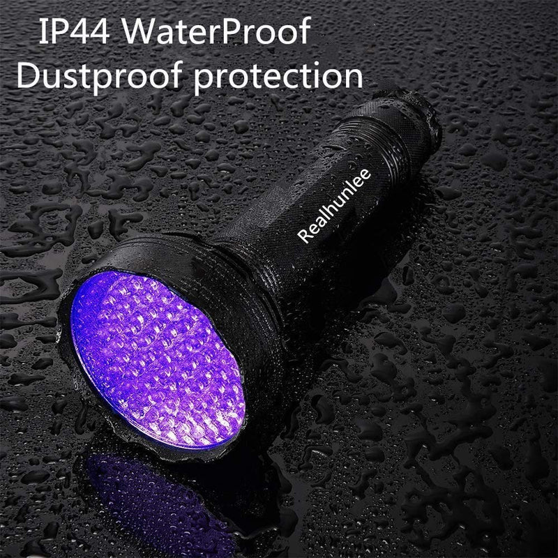 UV Black Light Flashlight,100 LED UV Flashlights With Free Batteries, Super Bright Ultraviolet Flashlight Professional Blacklight Dried Pet Urine Detector for Dog Cat, Scorpions Hunting (100 led) 100 led - PawsPlanet Australia