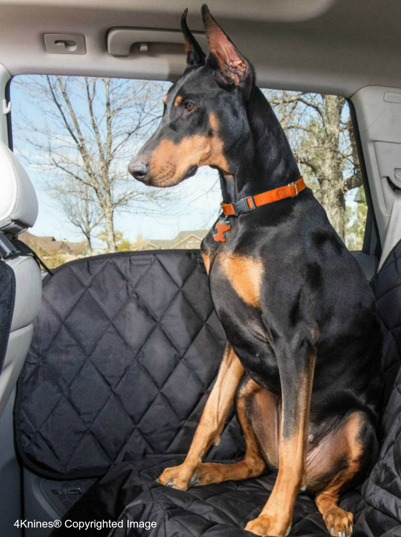 [Australia] - 4Knines Dog Car Door Cover for Cars, Trucks and SUVs - USA Based Company - Two Door Guards (One for Each Side) Black 