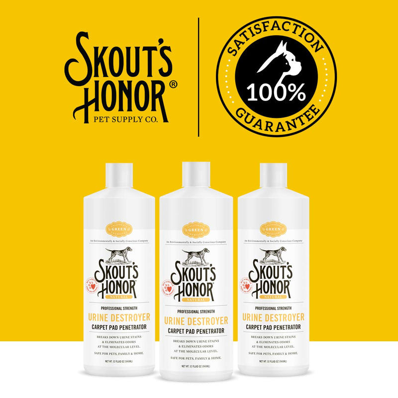 [Australia] - SKOUT'S HONOR: Urine Destroyer Carpet Pad Penetrator - Break Down Urine Stains & Eliminate Odors - Safe for Rugs, Carpet, Upholstery, and Other Porous Surfaces - All Natural Professional Strength 