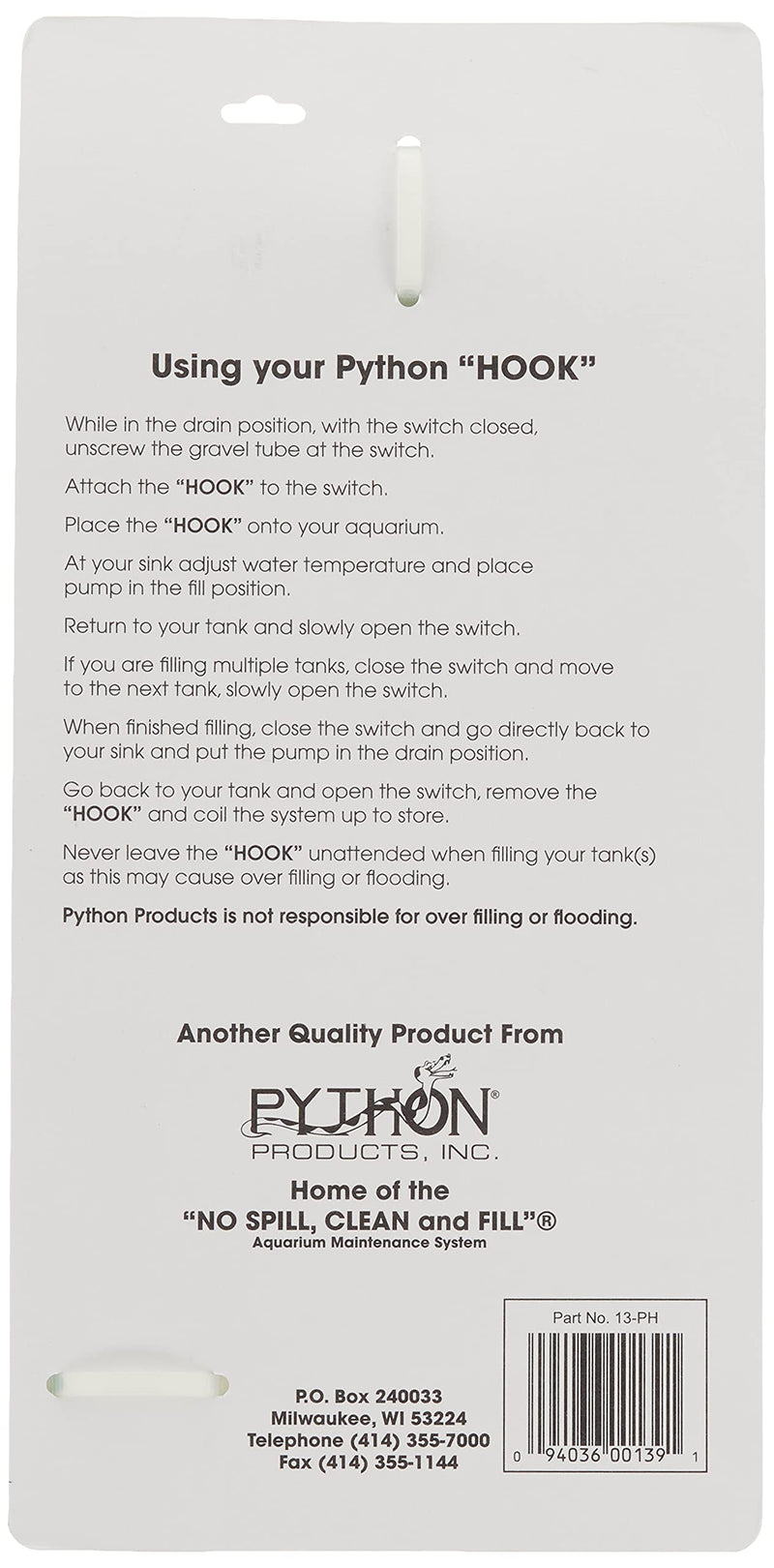 PYTHON Hands Free Hook 10.25 x 1.50 x 5.50 - PawsPlanet Australia