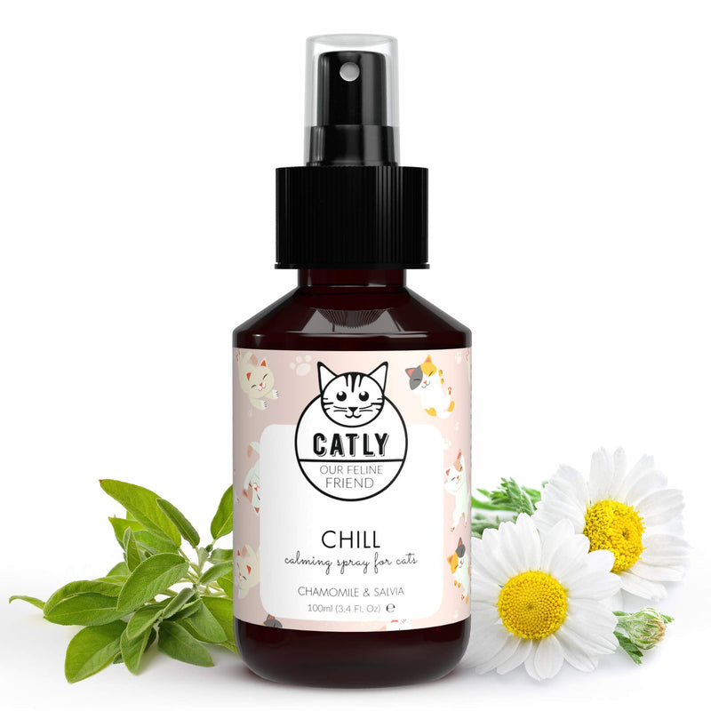 Catly catnip spray as a calming agent for cats, natural cat relaxation & anti-stress agent for cats, cat mint, anti-stress cat calming agent, catnip spray - 100ml - PawsPlanet Australia