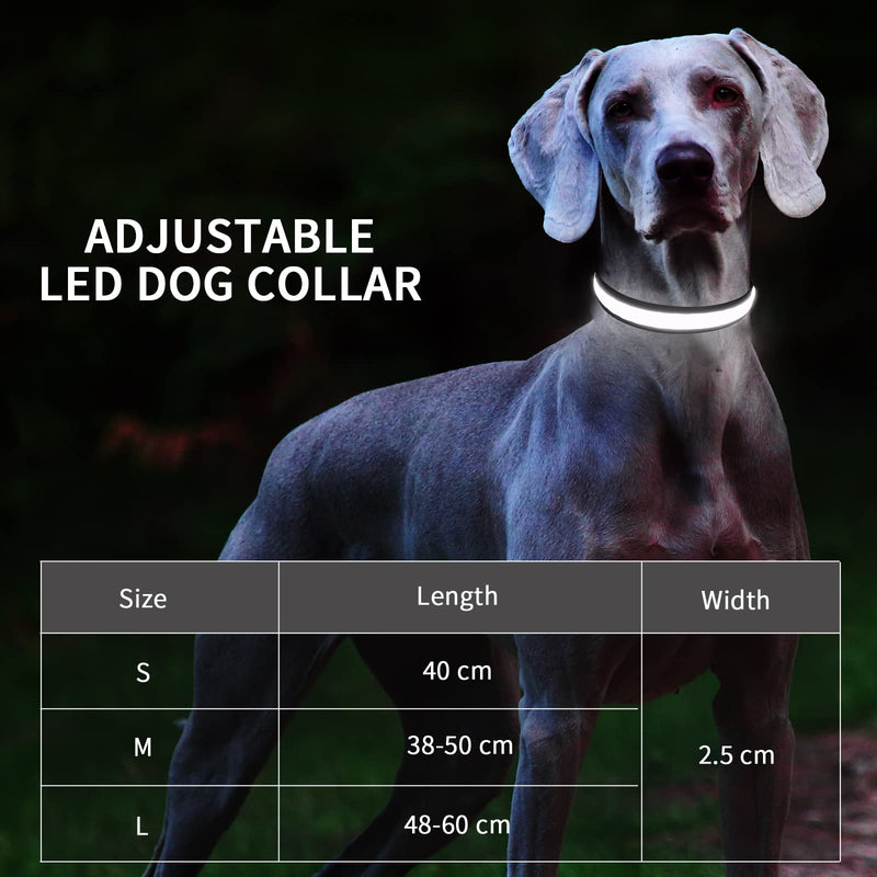 PcEoTllar Led Dog Collar Rechargeable, Light Up Dog Collars Waterproof Dog Collar Light RGB Colorful Lighted Dog Collar Purple Dog Lights for Night Walking Flashing Dog Collar for S / M / L Dogs S(11''-15.7''/28-40cm) Black - PawsPlanet Australia