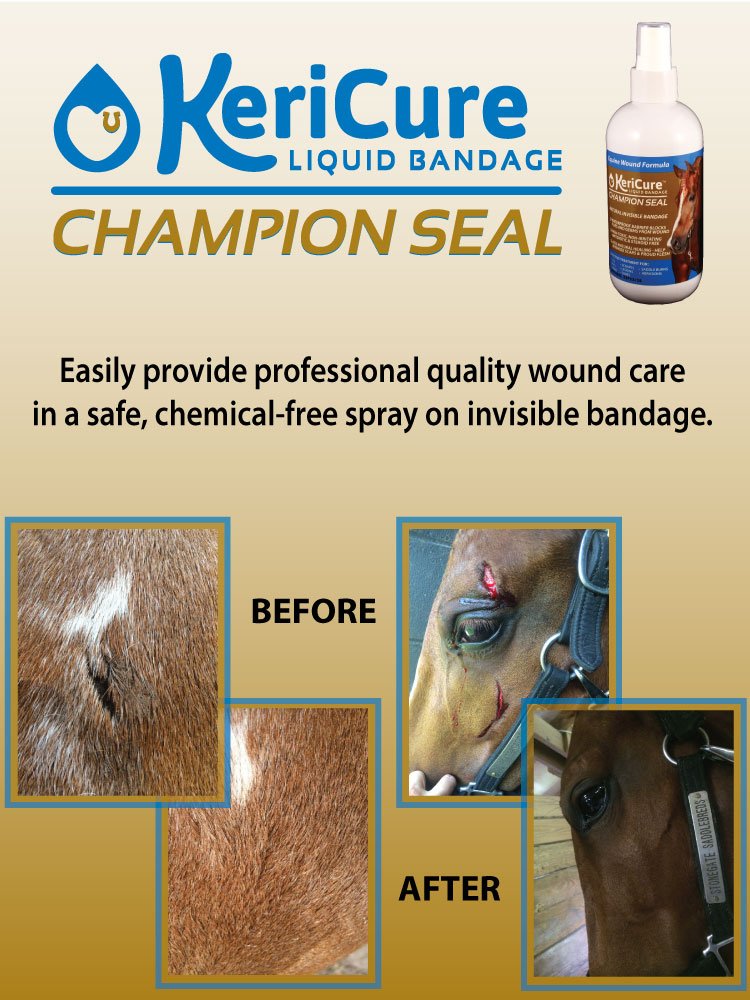 KeriCure 4 oz Champion Seal Spray on Liquid Bandage for Horses/Large Animals - PawsPlanet Australia