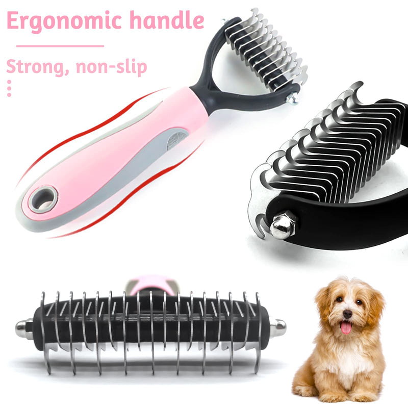 Hriymtd Undercoat Brush Dog, Dog Comb Fur Brush, Pet Grooming Fur Brush Cats, Grooming Brush for Cats, Dogs, Puppies, Kittens, Short Hair, Comb - PawsPlanet Australia
