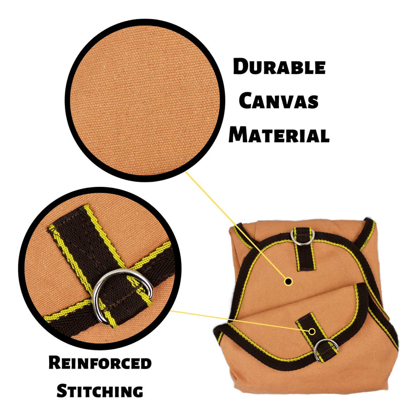 Derby Originals Large D-Ring Canvas Horse Hay Bag with Extra Wide Gusset and Six Month Warranty Black - PawsPlanet Australia