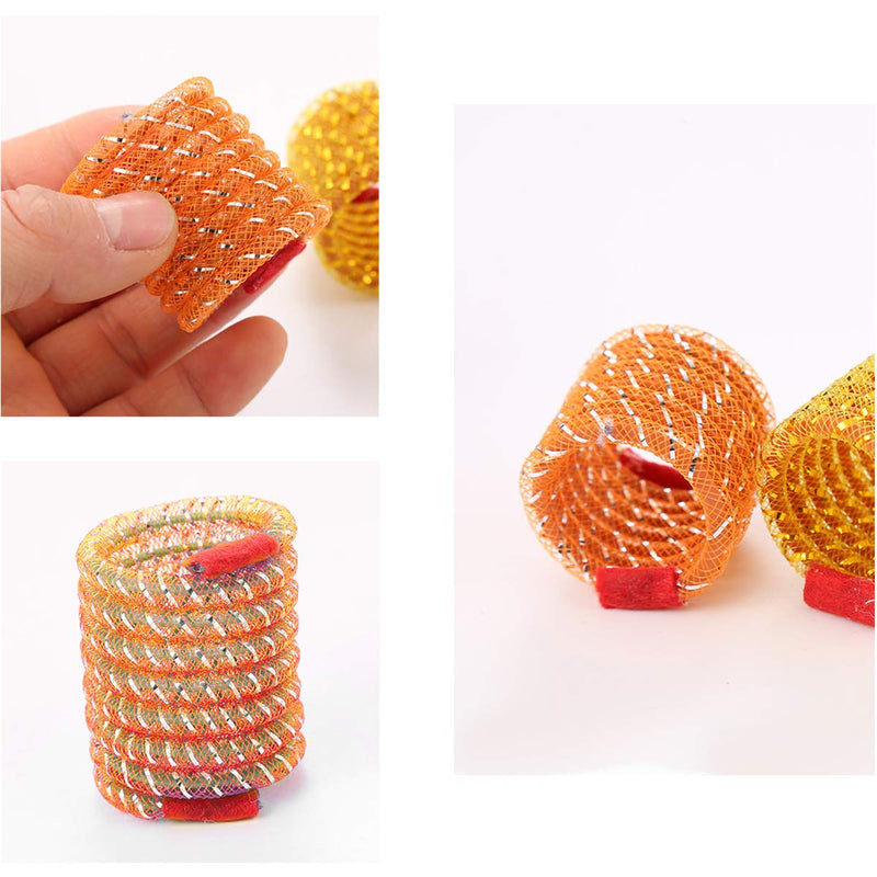 ASFINS Cat Spring Toys, 9 Pcs Colorful Spring Cat Toy Mesh Tube Coil Spiral Springs Cat Toys Kitten Toys for Cat Kitten Pets (3.2cm x 4cm) - PawsPlanet Australia