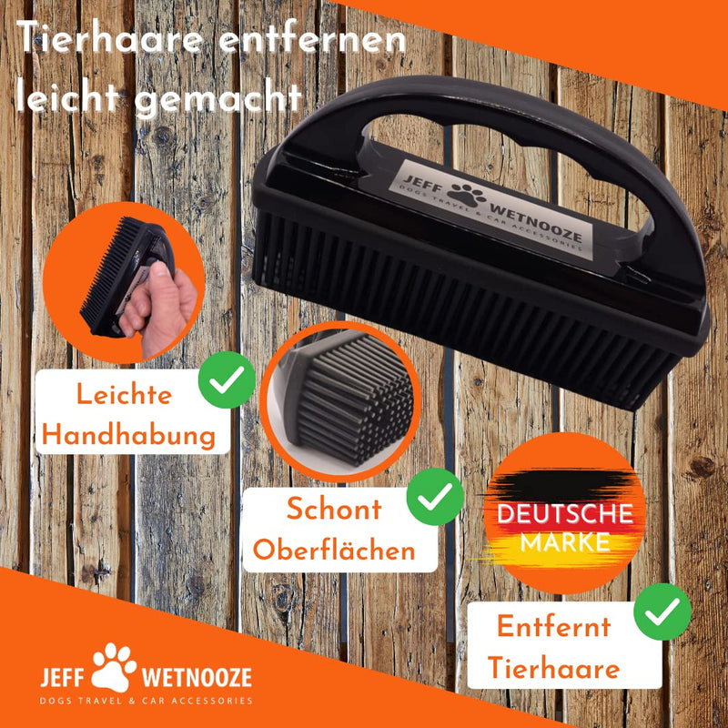 Jeff Wetnooze Silicone Brush Black, Lint Brush and Pet Hair Remover for Upholstery, Car Seats, Carpets and Clothing Plus Grooming (Black) - PawsPlanet Australia