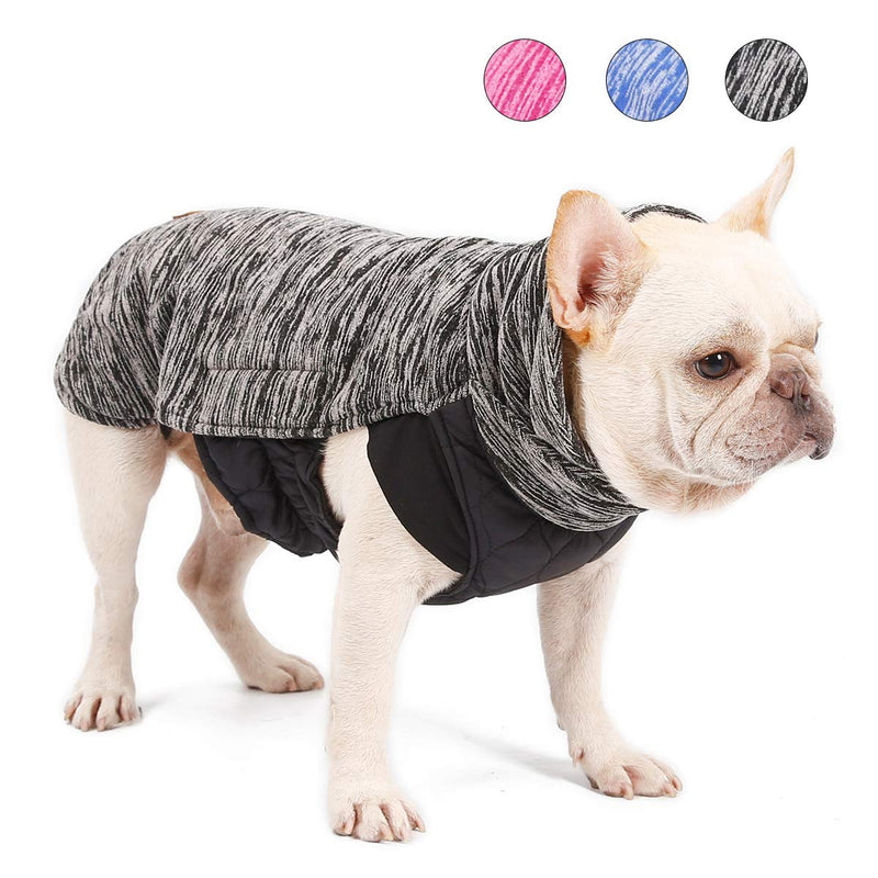 Komate Dog Winter Warm Coat Pet Windproof Jackets for Cold Autumn and Winter Reversible Puppy Clothes for Small Medium Large dogs with 7 sizes from XS to 3XL (M (Chest 50-58cm), Gray) M (Chest 50-58cm) - PawsPlanet Australia