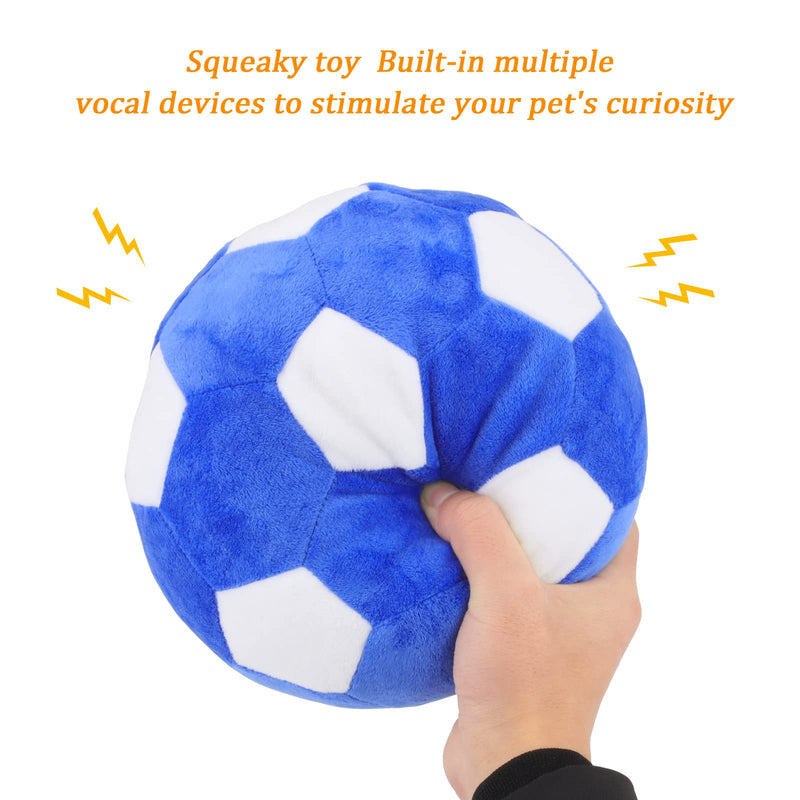 Piang Gouer Interactive Dog Toys Soccer Ball，Plush Squeaky Dog Toys Ball，Dog Puzzle Toys Football Indoor Outdoor Jolly Ball for Dogs ,Dog Balls for Medium and Large Dogs Toys Diameter 7.1in/18cm - PawsPlanet Australia