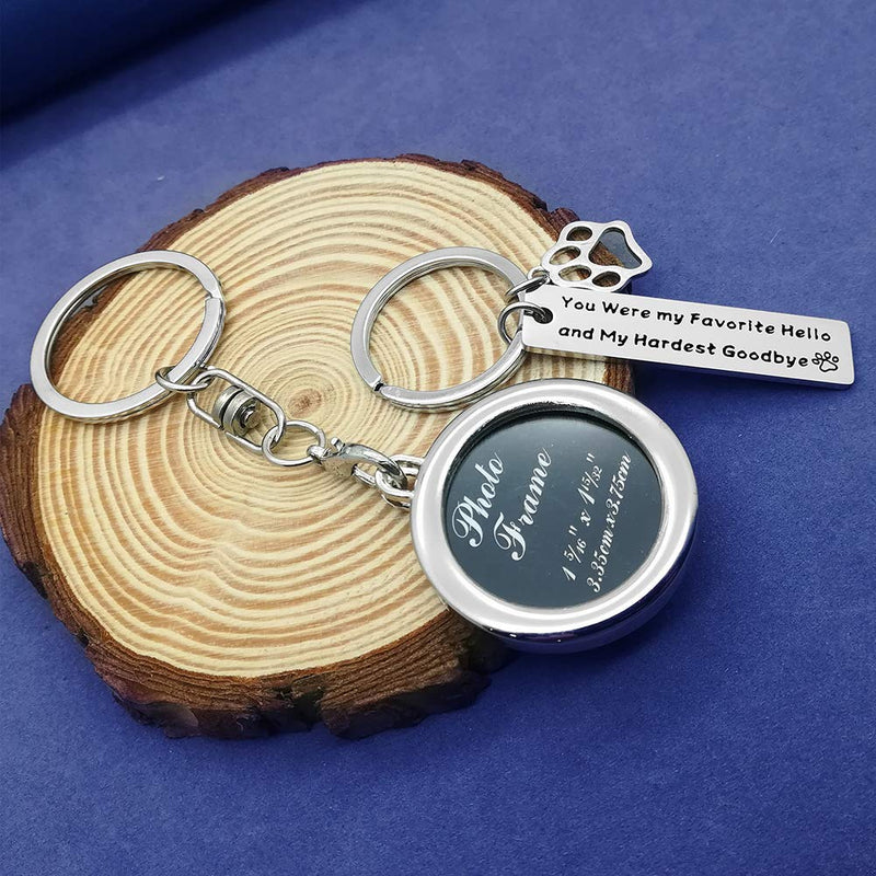 Pet Memorial Gifts Pet Memorial Photo Frame Keyring Set You were My Favorite Hello and My Hardest Goodbye Keyring Pet Loss Gifts Sympathy Gift for Loss of Dog in Memory of Cat Gifts - PawsPlanet Australia