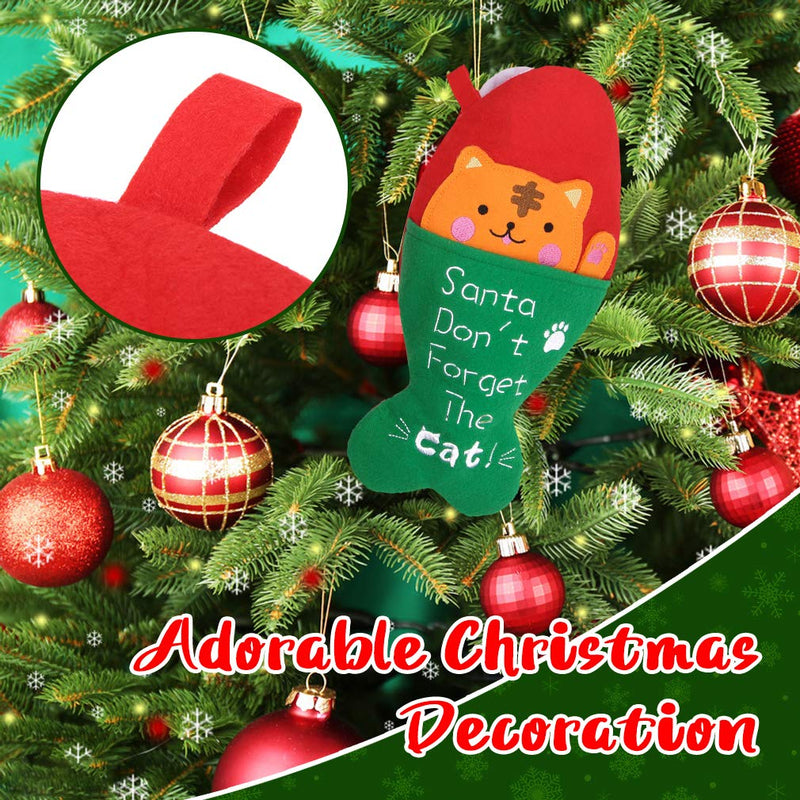 [Australia] - BINGPET Christmas Cat Stocking Toys - 10 Pcs Cat Feather Mice Catnip Toys Set with Interactive Wand for Kitty Kitten Variety Pack 