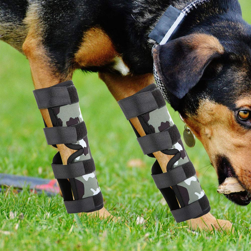 needlid Dog Legs Wrap, 1 Pair Dog Leg Brace, Hook and Loop Design for Protects Wounds(Camouflage, S) Camouflage, S - PawsPlanet Australia