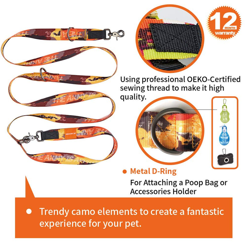 [Australia] - JC HOUSE Multifunctional Lead 6ways Dog Leads Hands-Free Shoulder Leads Multi-Heads Safety 3.5 cm Super Width Design Length 250 cm Walking Casual Fashionable Colorful Fashion Leads Painter Gray 