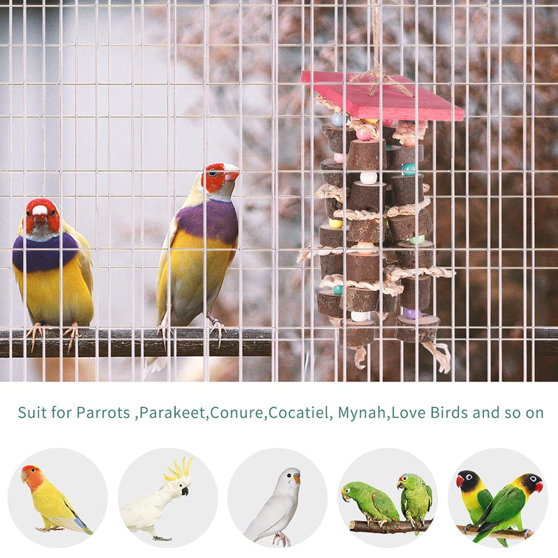 PILOT ANGEL Bird Perch Stand Bird Chewing Toys Bird Toys 5 Pcs for Parakeets Cockatiels, Macaws, Lovebirds, Finches - PawsPlanet Australia