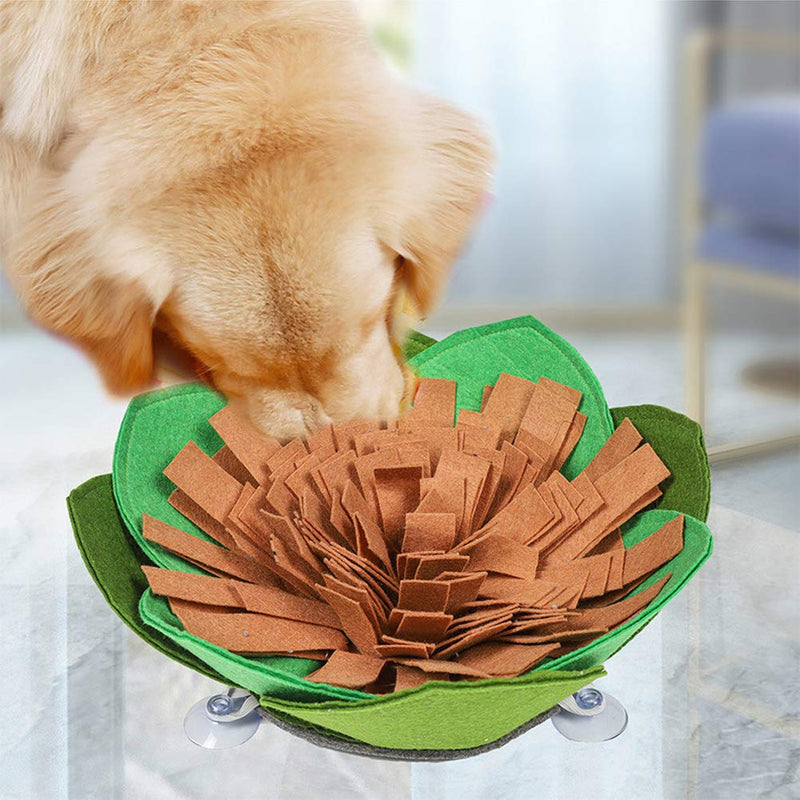 kathson Snuffle Mat for Dogs, Sniffing Dog Puzzle Toys Anti-Slip Slow Feeding Bowl Pets Maze Feed Game Encourages Natural Foraging Skills for Cats Dogs brown - PawsPlanet Australia