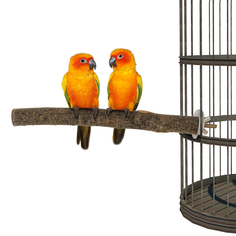 [Australia] - Roundler 3 Pack Apple Wood Bird Perch for Cage, Natural Wooden Parrot Perch Stand Platform Exercise Climbing Paw Grinding Toy Playground Accessories for Parakeet, Conure, Cockatiel, Budgie, Lovebirds H01 