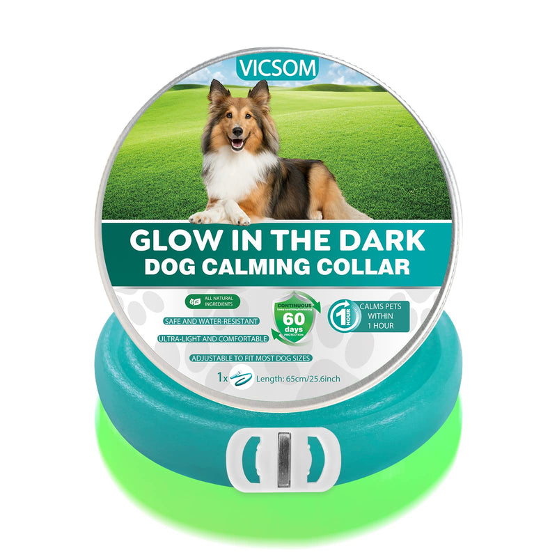 Calming Collar for Dogs, Luminous Dog Collar Calming Collars, Pheromone Waterproof Luminous Anxiety Relief Anti Stress Dog Collar for All Dogs Light Blue Pack of 1 Bright Light Blue Pack of 1 - PawsPlanet Australia