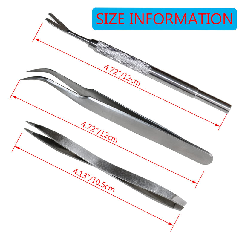 Rypet Tick Remover Tool Set - Stainless Steel Tick Remover Kit for Cats Dogs and Humans(Pack of 3) - PawsPlanet Australia