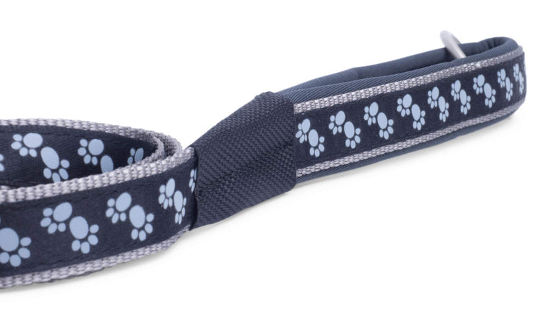 Petface Signature Padded Dog Lead, Medium, Black Paws - PawsPlanet Australia