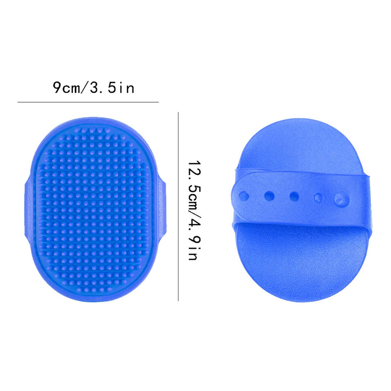 [Australia] - Lainrrew 2 Pack Dog Grooming Brush, Rubber Pet Shampoo Brush Shedding Brush with Handle for Long & Short Haired Dogs Cats 