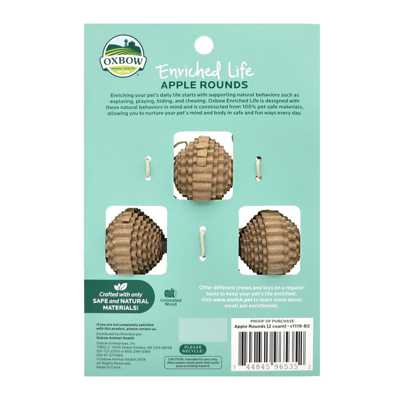 Oxbow Enriched Life Apple Rounds - PawsPlanet Australia