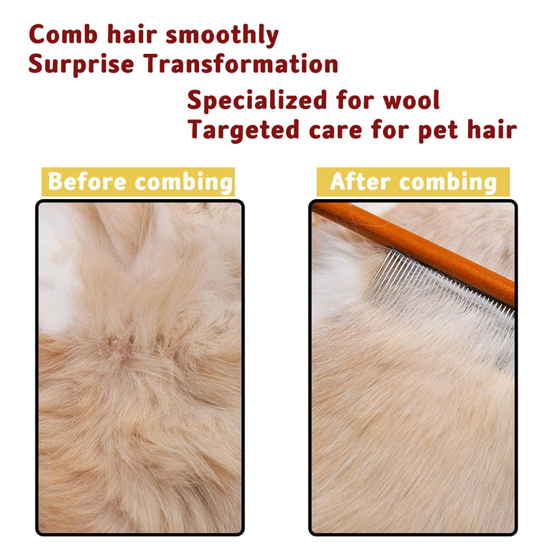 Detangling comb dog, fur comb cat, cat comb trimming knife for dogs, 4 pieces comb combs dog brush and cat brush, undercoat comb 45, 78, 61, 29 teeth, professional dog cat comb pet care - PawsPlanet Australia