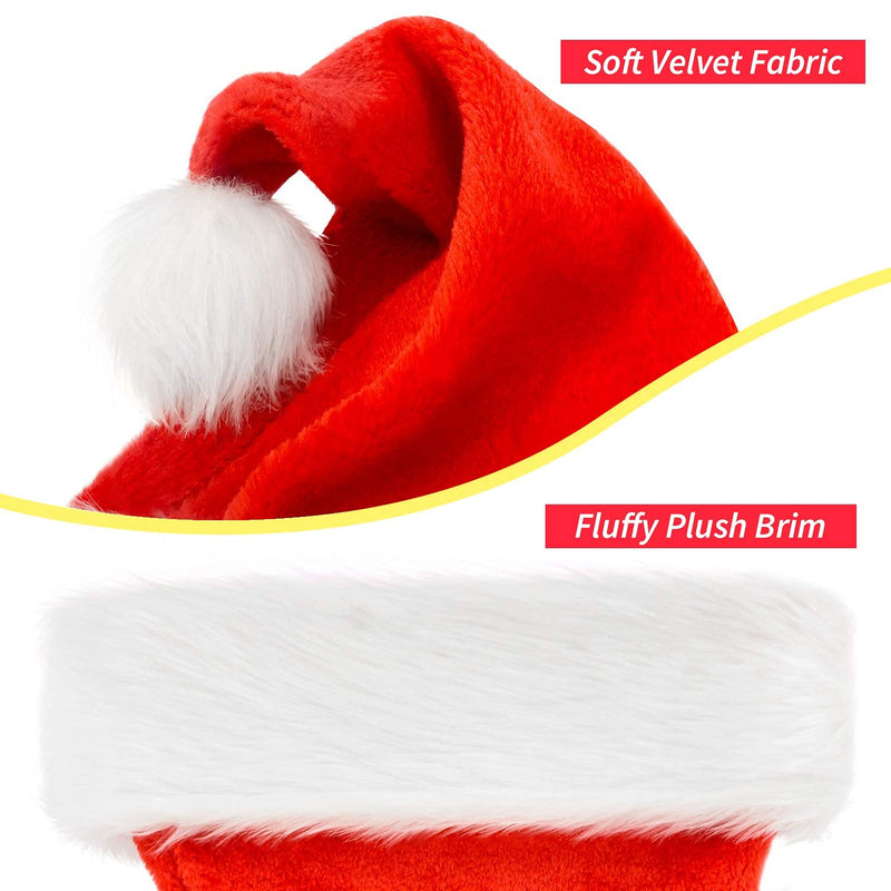 plush Christmas hat Christmas decorations for adults and children large fur ball Christmas hat - PawsPlanet Australia