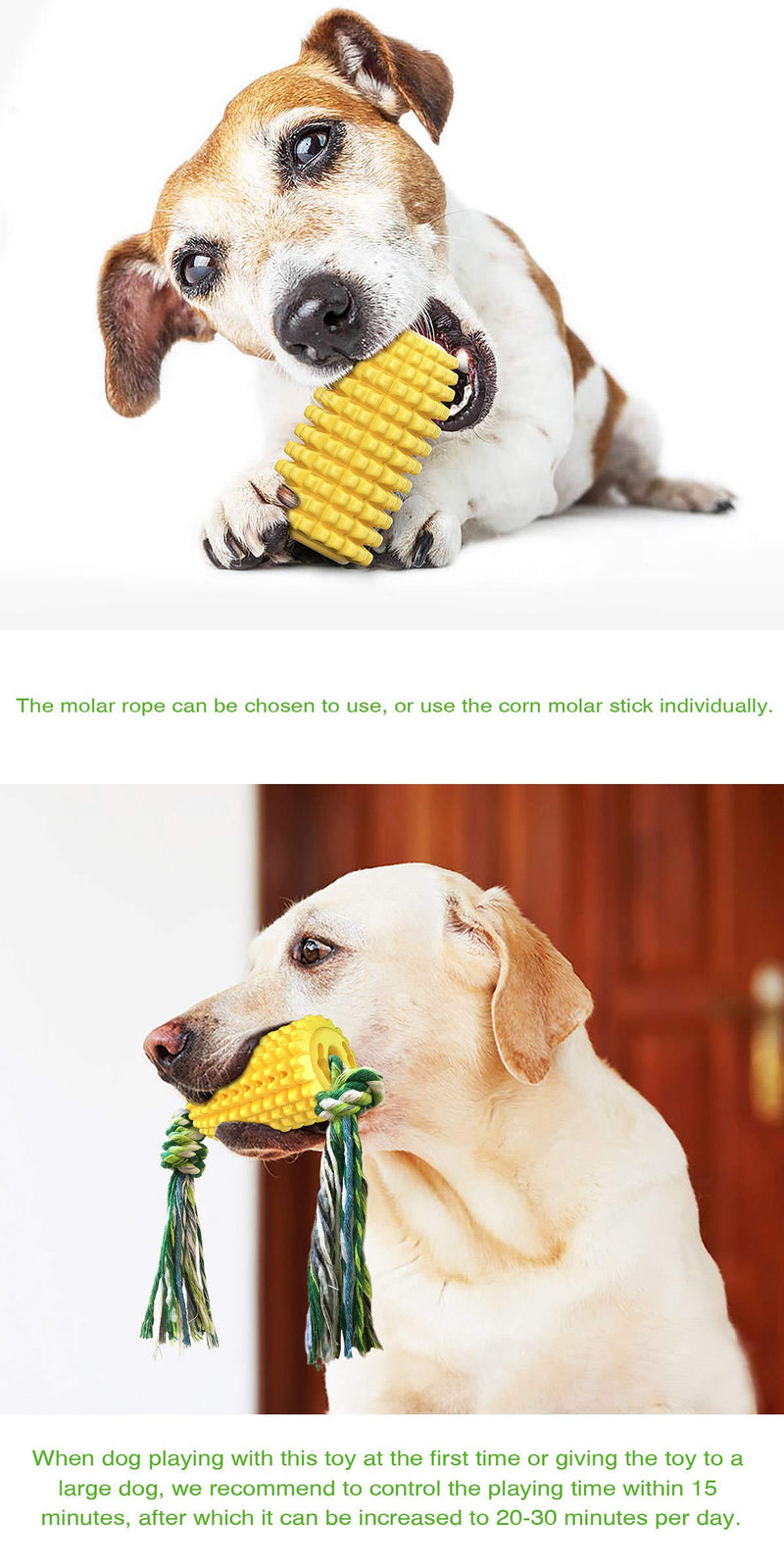 Dog Toys,Dog toothbrush,Corn Dog Toothbrush Chew Toy ,Dog Dental Oral Care Toy for Medium Large Dogs - PawsPlanet Australia
